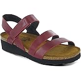 NAOT Kayla Women's Sandals – 3-Strap Support with Backstrap, Cork-Latex Footbed, Arch Support – Comfortable for All-Day Walking Rumba Leather 7-7.5 N-M US