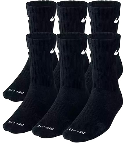 Amazon.com: NIKE Dri-FIT Cushion Crew Training Socks (6 Pair) White With Traditional Black Swoosh Logo ADULT LARGE 8-12 UNISEX : Clothing, Shoes & Jewelry Amazon.com: NIKE Dri-FIT Cushion Crew Training Socks (6 Pair) White With Traditional Black Swoosh Logo ADULT LARGE 8-12 UNISEX : Clothing, Shoes & Jewelry