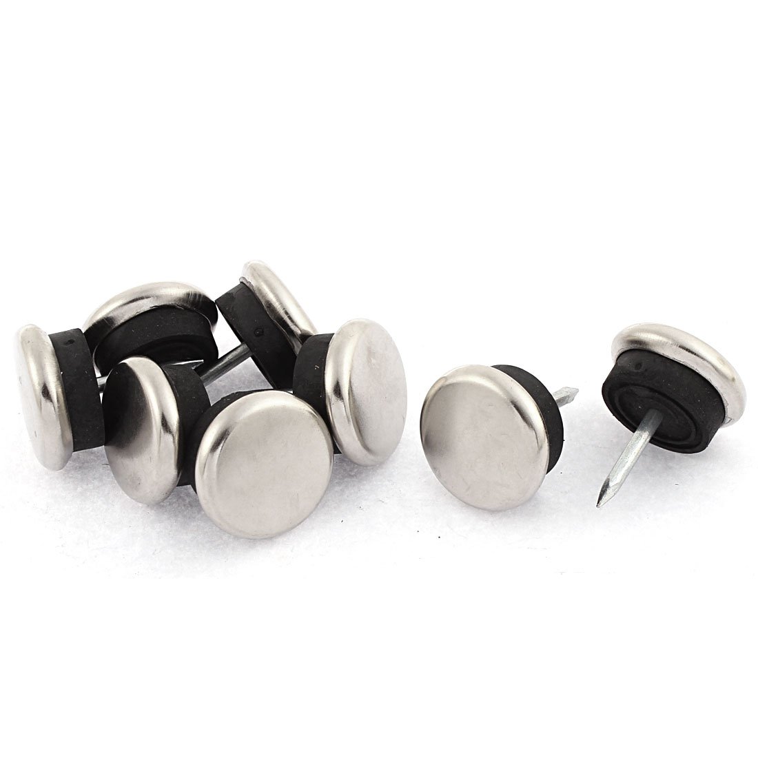 sourcing map Chair Leg Foot Floor Protector Nonslip Pad Nail 23mm Head Dia 8pcs