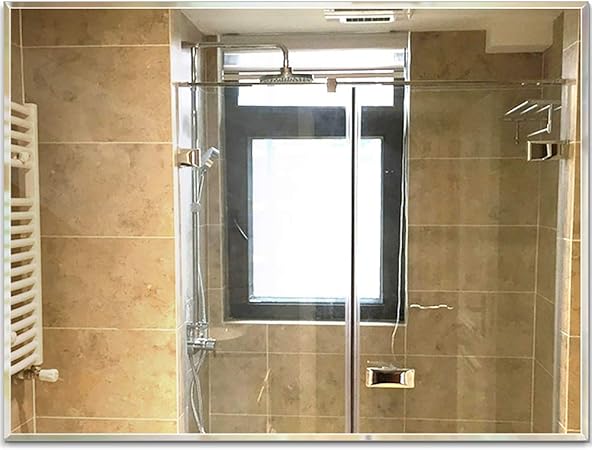 Bathroom mirror-Jack Cuadrado Moderno Simple Biselado Espejo De Baño