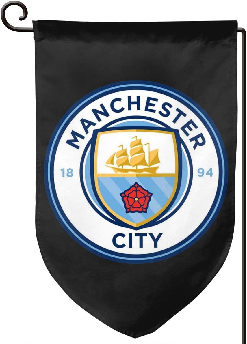Seasonal Garden Flags, Manchester City, Outdoor Double Sided Weather Resistant Decorative Banner for Holidays Yard -12.5x18 Inch