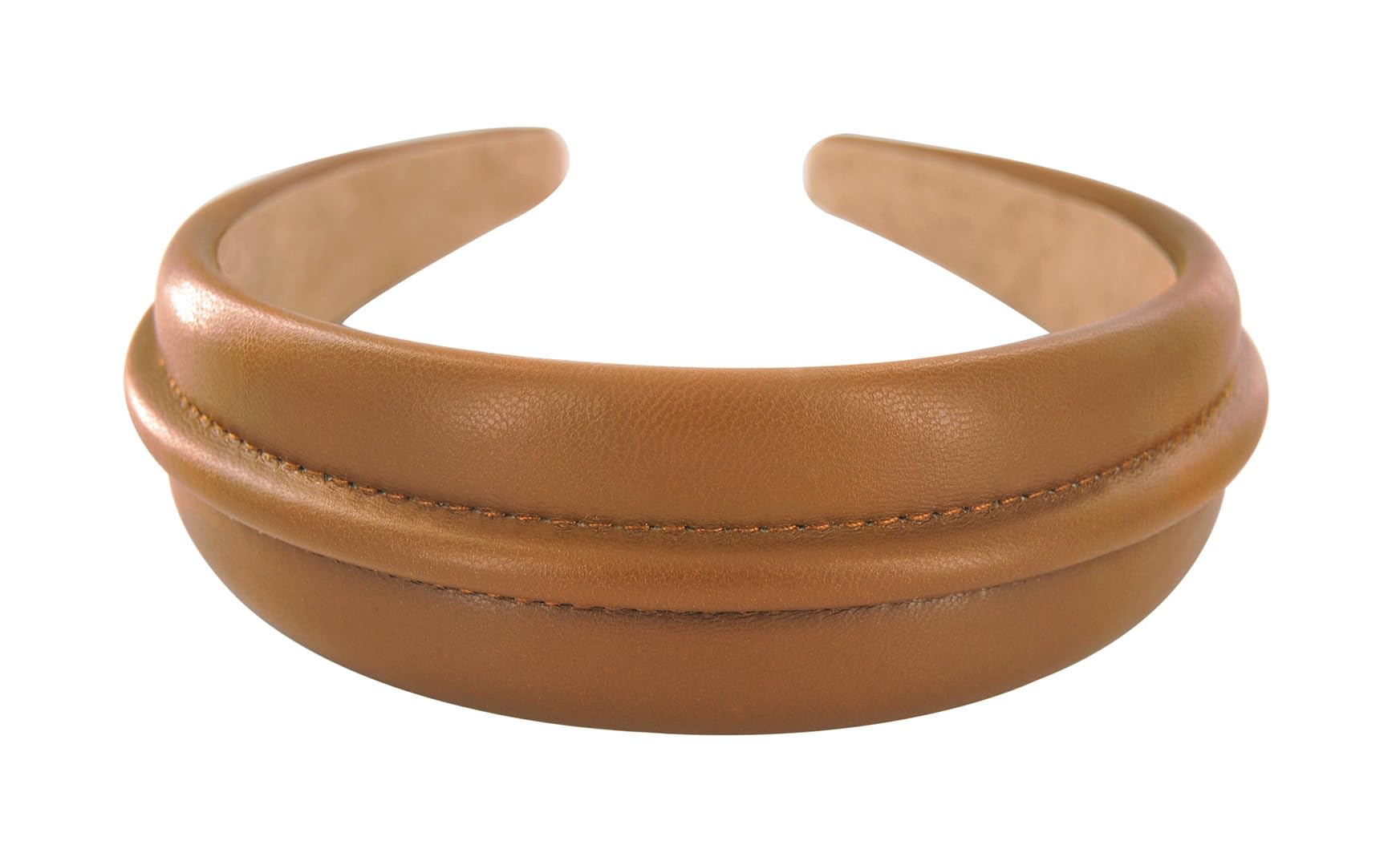 axy Wide Faux Leather Headband – Beautiful Elegant Women's Headband Hair Accessories HR27E (Brown)