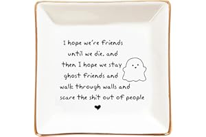 LZBALUYO Best Friend Birthday Gifts, Funny Friend Gifts for Women Jewelry Dish, Long Distance Friendship Gifts for Women, Mother's Day Christmas Birthday Gifts for Friend, Gag Gifts for Women