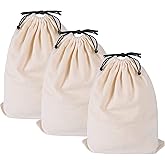 MISSLO Cotton Breathable Dust-proof Drawstring Storage Pouch Bag (Pack 3 M)