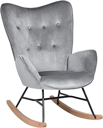 velvet nursing chair
