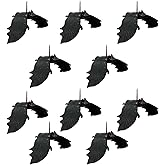 10 Pcs Halloween Hanging Ornaments Realistic Bat Decorations Rubber Horror Bat Decor for Outdoor Indoor Hanging Vampire Flyin
