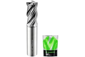 SHARPRO SHAPPRO 3/4 Inch Shank Carbide Square End Mill, 4 Flute CNC End Mills, Heat-Resistant Metal Endmill Suitable Alloy Steel, Stainless Steel, Various Cast Iron