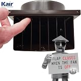 Kair Brown Cowled Wall Outlet 150mm Round Spigot Vent with Wind Baffle view 5
