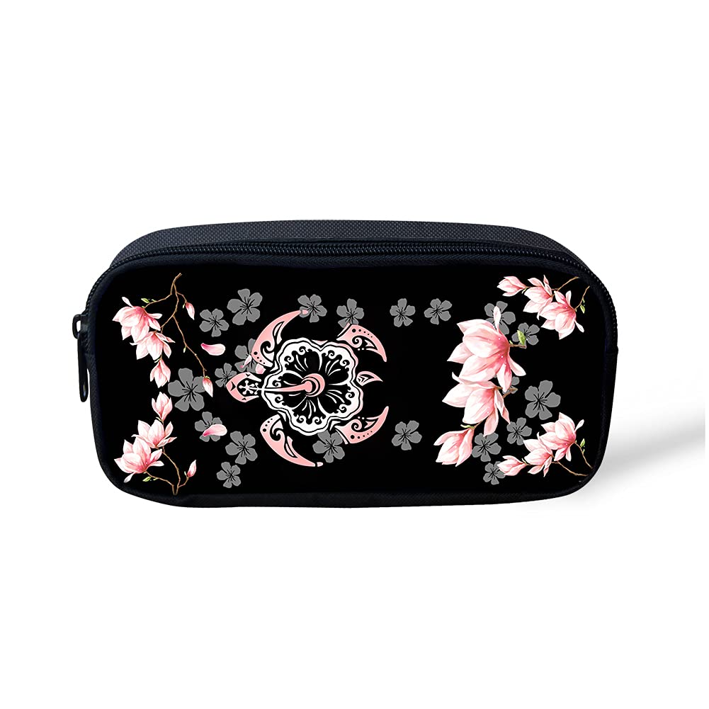 Kuiaobaty Hawaiian Turtle Pencil Case Organizer Zipper Holder Pouch Student Pen Bag for Middle College Student