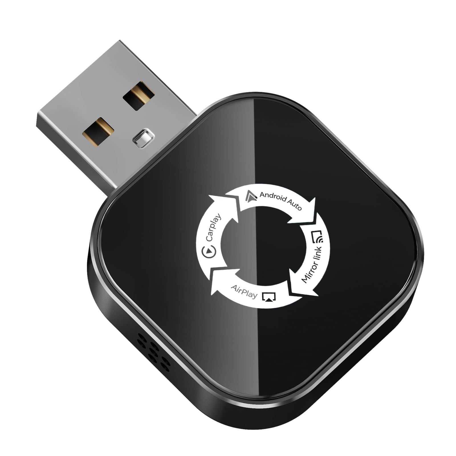 Photo 1 of LOKIPILEY 4-in-1 Wireless CarPlay Adapter for Apple CarPlay & Android Auto & AirPlay & MirrorLink, 2026 Upgraded Screen Mirroring Mini USB Adapter with Type-C Extension, Low Latency, Plug & Play