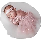 Zeroest Newborn Photography Outfits Girl Lace Romper Newborn Photography Props Rompers Baby Girls Skirt Photoshoot 3 PCS