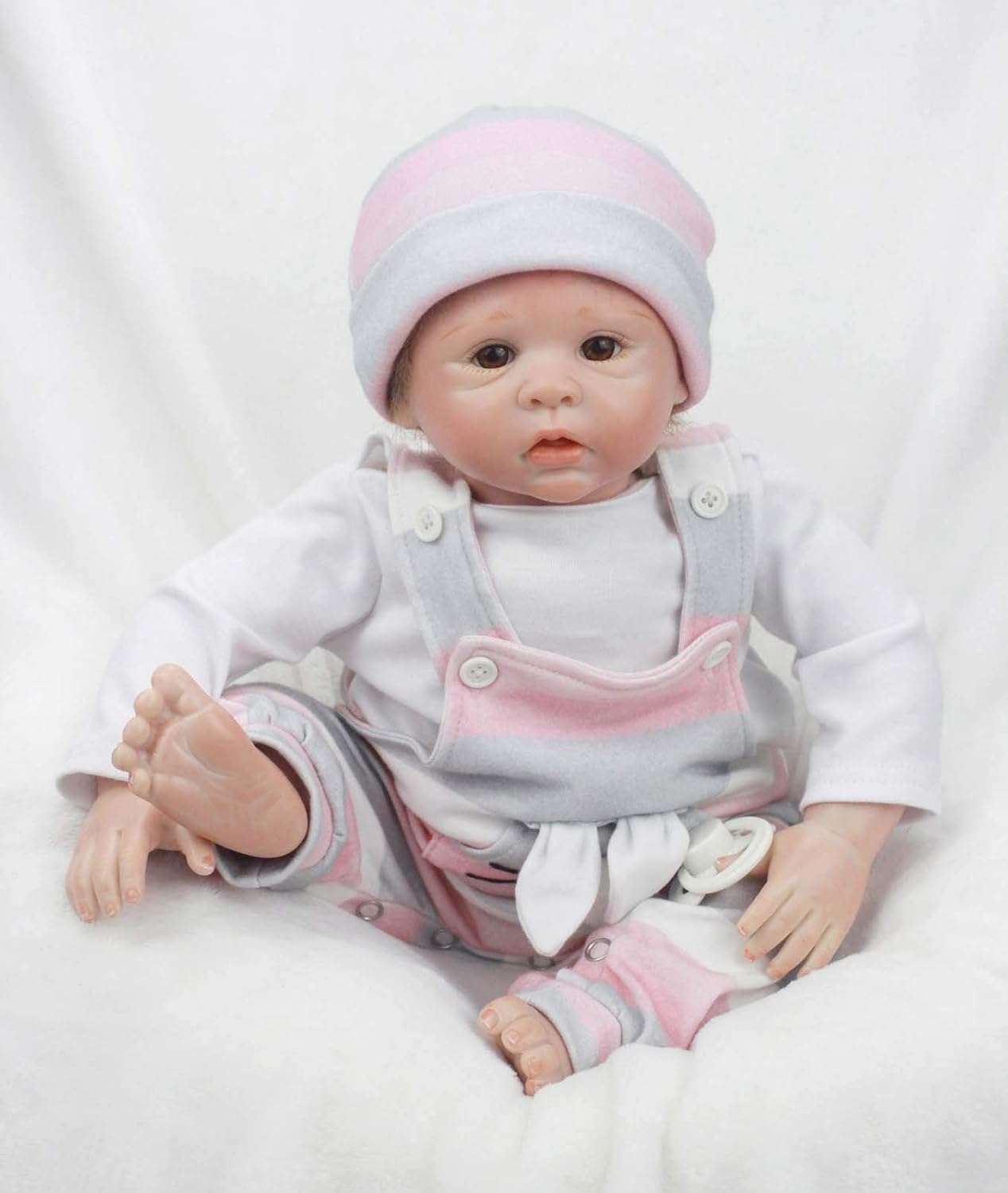 18 Zoll Real Life Reborn Babypuppe, FrühchenBabypuppe Handgefertigt aus weichem Vinyl wie