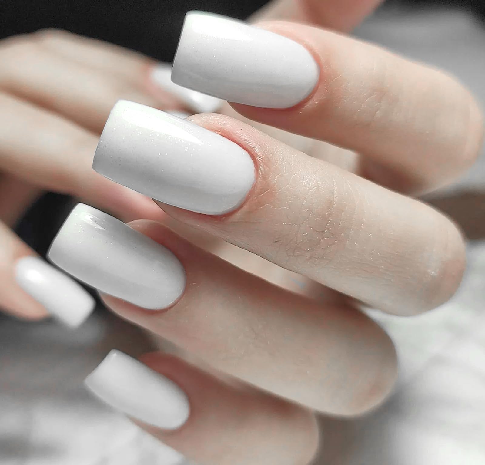 LuckForever 240pc White Square Press on Nails, Glue on Press on Nails, 10 Sizes, 1 Set, 240 Items, 240 Pieces, 1 Pack - Image 5