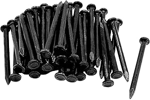 ZUPAYIPA 50pcs Hardware Nails 2 inch Length,Carbon Steel Point Tip Wall Cement Masonry Nail,Woodworking Nails,Concrete Nails,Black 50 mm