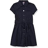 French Toast Girls' Short Sleeve Safari Dress