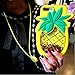Yellow Glitter Flowing Pineapple with Strap Case for iPhone 7Plus 7+ 8+ 8Plus 5.5 Screen 3D Soft Silicone Rubber Material Ultra Thick Protective Cute Bling High Fashion Gift for Kids Women Teens Girls