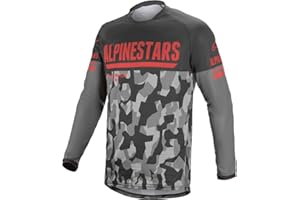 Alpinestars 3763019-9133-S Venture R Jersey Grey Camo/Red Fluo Sm