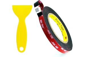 MOEEY Double-Sided Adhesive Tape Heavy Duty, Self-Adhesive Acrylic Foam Mounting with Removal Scraper,Industrial Grade Waterproof 5952 Very High Bond 2 Sided Tape for Car,Home & Office 5.14yd length (Black)