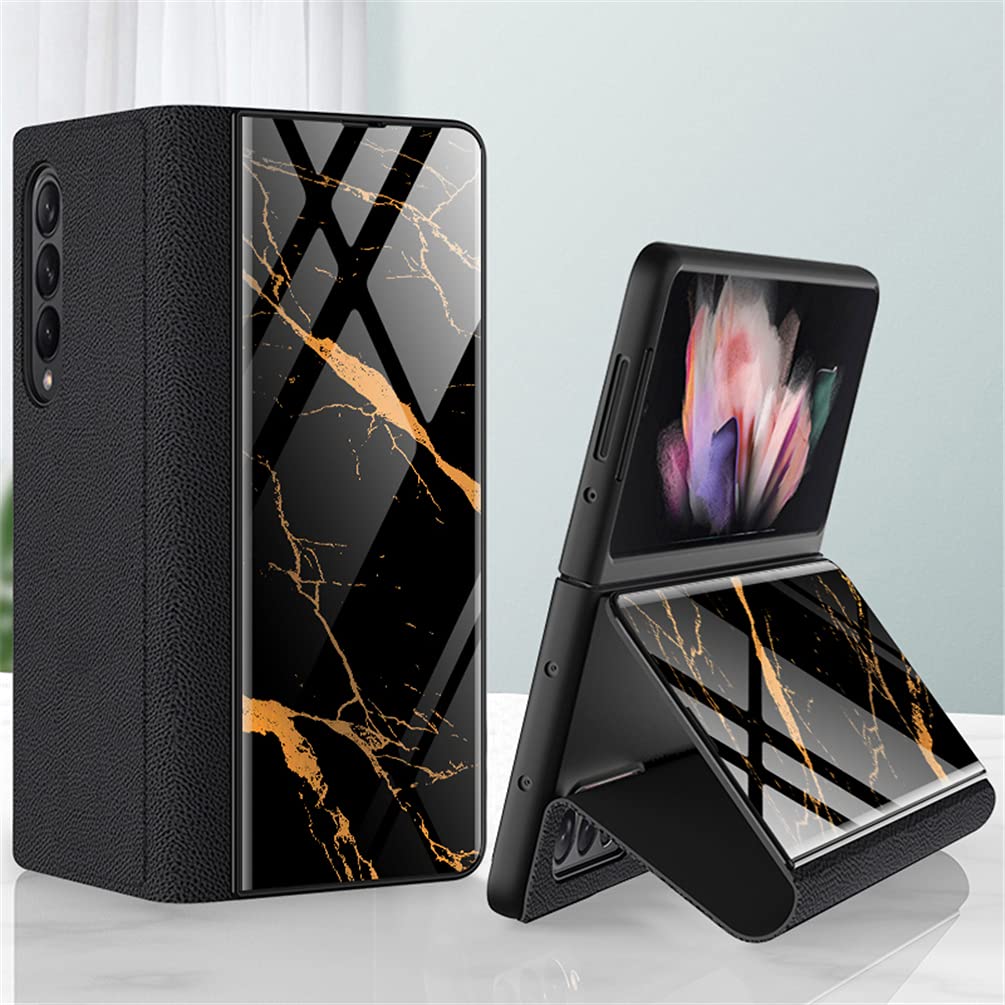 Case for Samsung Galaxy Z Fold3 5G Folding Screen Case Leather Cover PU Leather Protective Phone Case for Samsung Galaxy Z Fold3 5G,CH11