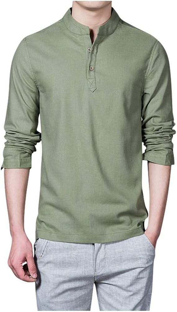 Amazon メンズ服 Florrita シャツ7分丈 リネンtシャツ ゆったり 無地 カジュアル 夏 メンズ トップス プルオーバー カットソー 大きいサイズ メンズtシャツ お兄系 プレゼント 日常 通勤 ルームウェア Tシャツ カットソー 通販