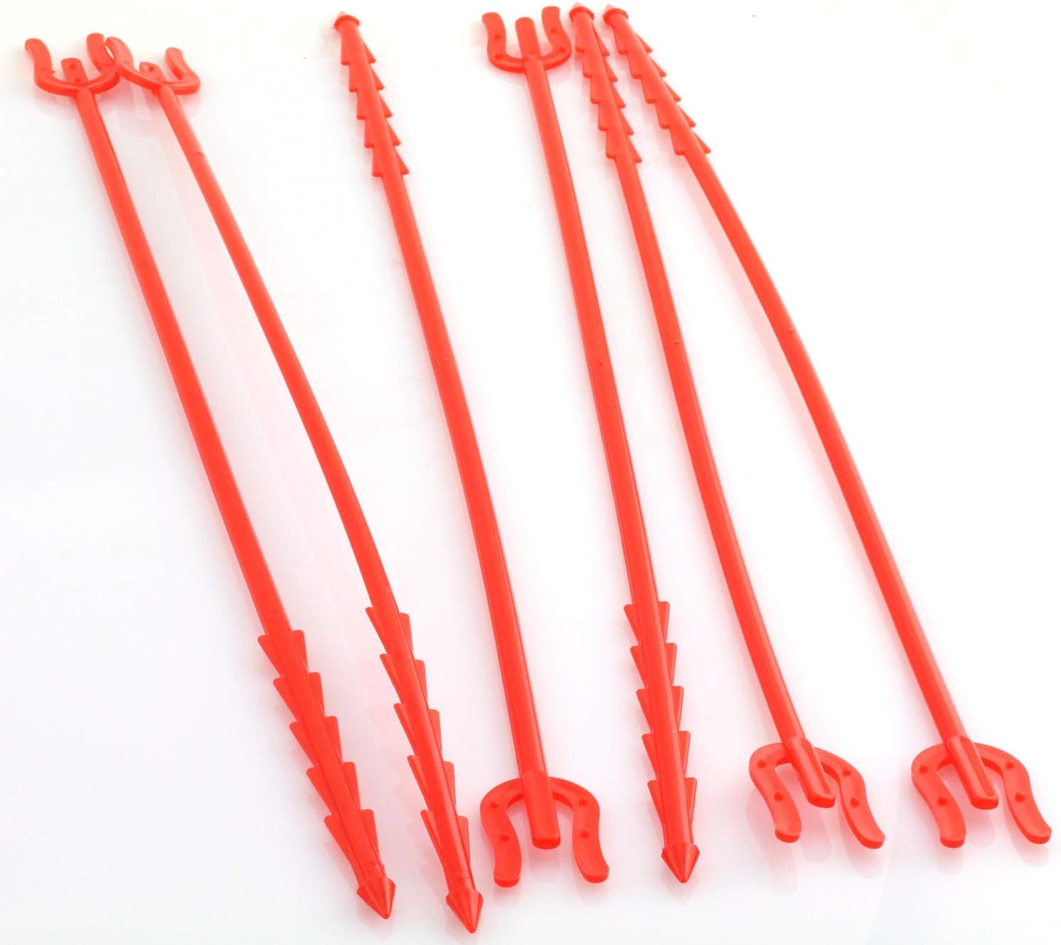 Ruiling 75pcs Red Plastic Floral Picks Fork Shape Head Card Holders of Gift Cards, Place Cards, Photos, Food Labels for Weddings, Birthday Parties, Events, Decorations 40cm