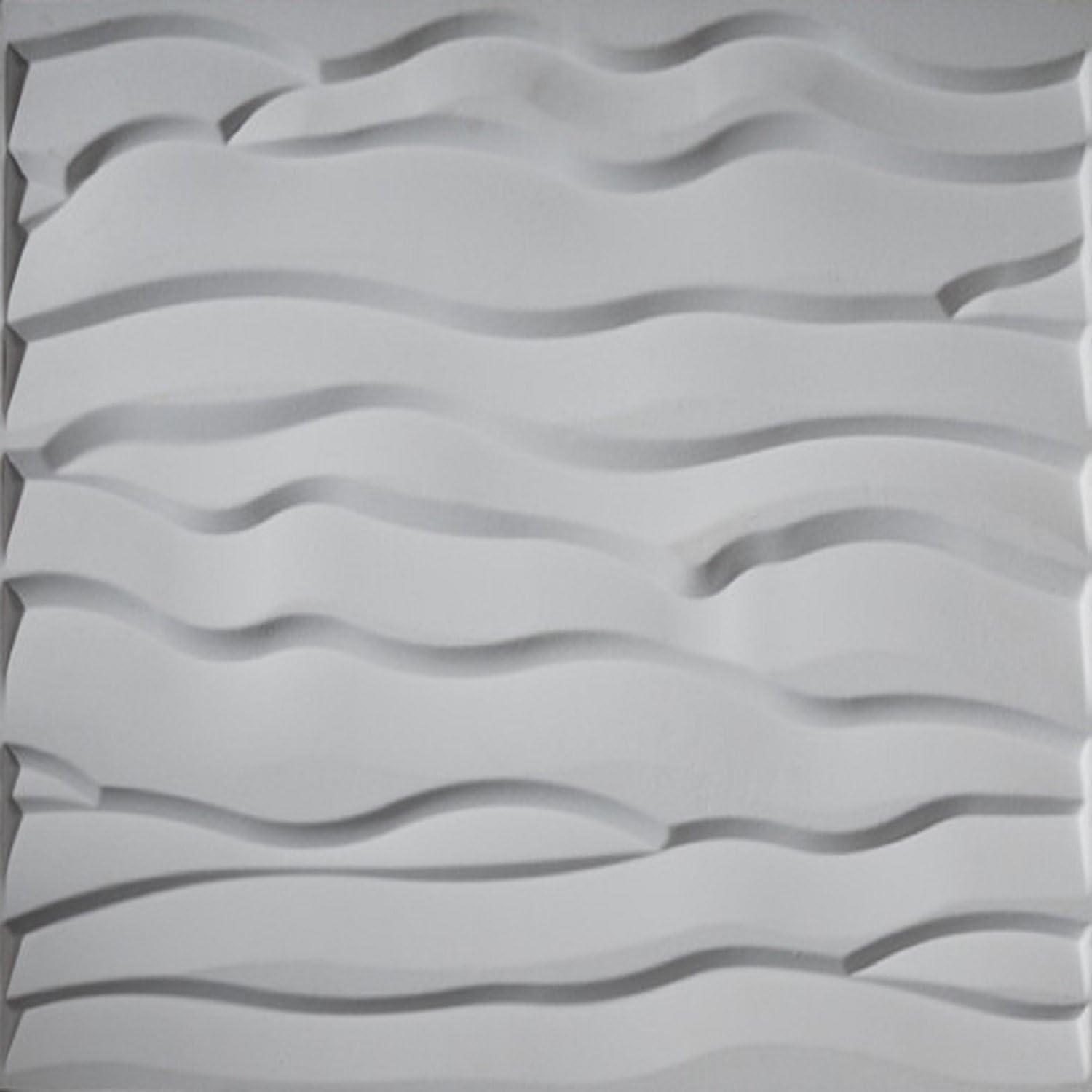 Upscale Designs 02116 32 sq. ft. 3D Glue-On Wall/Ceiling/Wainscoting Panels, Dunes