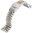 22mm Super-J Louis 316L SS Watch Bracelet for Seiko New Turtles SRP775, 2-Tone IP Gold