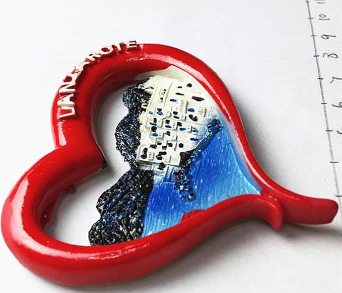 MUYU Magnet Lanzarote España 3D Imán de Nevera en Forma de Corazón ...