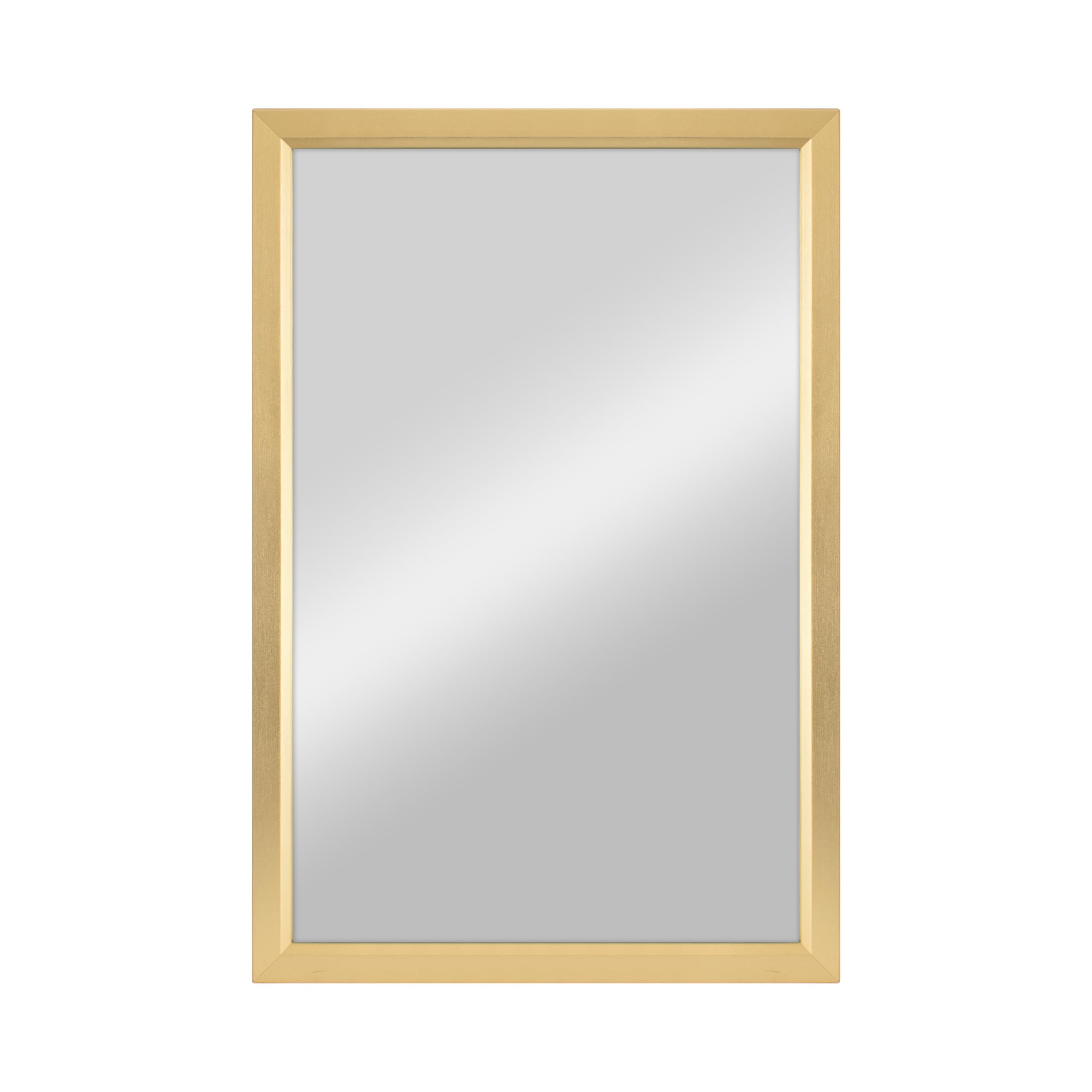 Photo 1 of ***DAMAGED - MIRROR HAS BROKEN OFF FROM FRAME - SEE PICTURES***
MCS 23x34.25 Mercer Large Wall Mirror, Gold Timeless Rectangle Mirror, Vertical & Horizontal Wall Hanging Mirror for Bathroom, Bedroom, Entryway & Livingroom