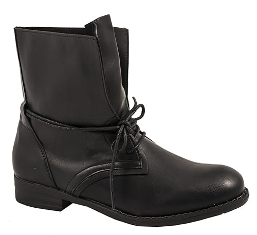 Elara Damen Stiefelette | Biker Boots | Trendy Lederoptik