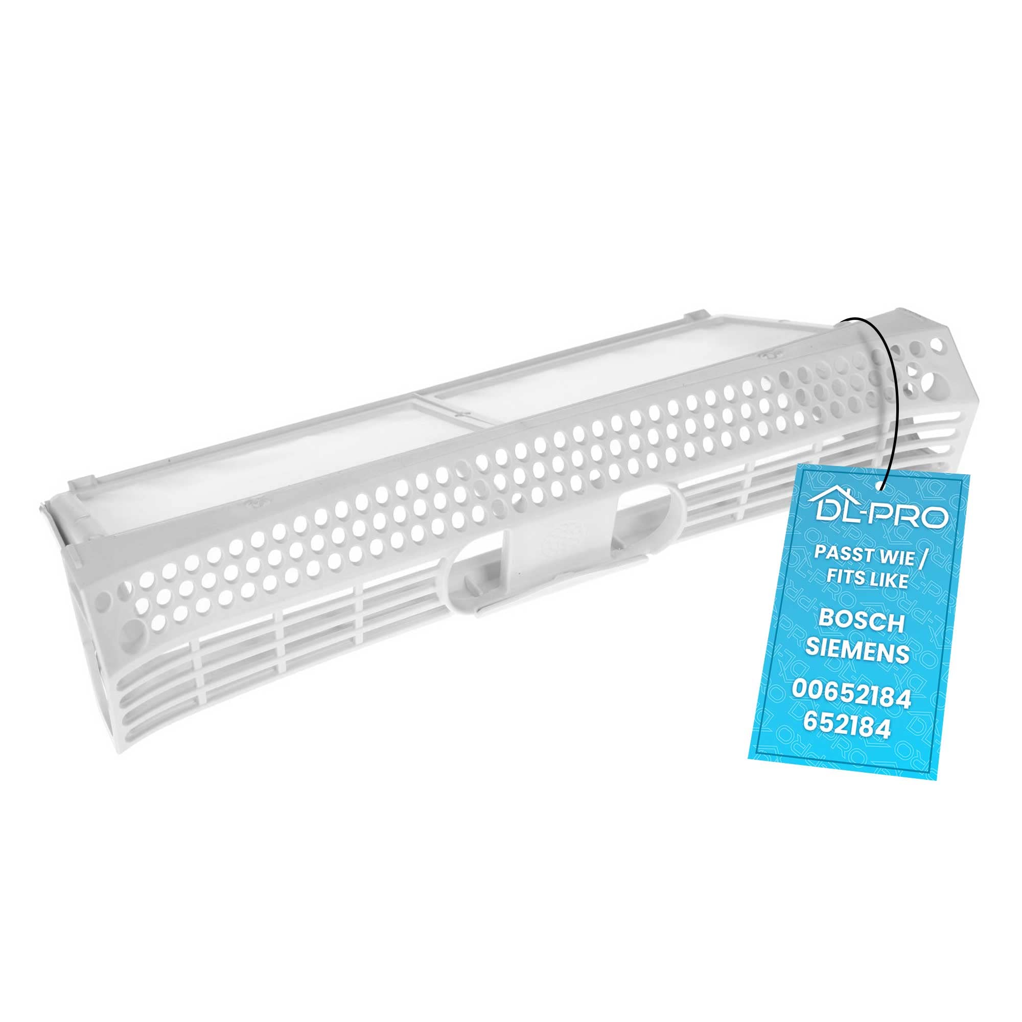 DL-pro Filter suitable for Bosch Siemens Neff Constructa Lint Filter as 00652184 Filter Bag Dryer