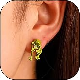 YANCHUN 6 Pairs Cute Animal Bite Earrings for Women 3D Clay Earrings Animal Cartoon Biting Ears Stud Earrings Jewelry Gifts