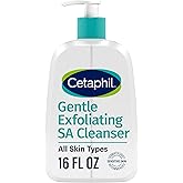 Cetaphil Gentle Exfoliating SA Cleanser, Foaming Gel Cleanser for All Skin Types, 16 Oz Pump Bottle, Salicylic Acid, Mandelic Acid & Gluconolactone, Gently Exfoliates, Dermatologist Recommended Brand