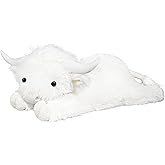 WDXDSOB Highland Cow Stuffed Animal - 18" White Cows Plush Toy Gift for Kids & Adults, Cattle Decorations Pillows Living Room Bedroom