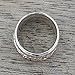 NOVICA Artisan Handmade Sterling Silver Meditation Spinner Ring Copper Brass Textured India Bohemian [Band Width 14 mm W] 'Five Senses'