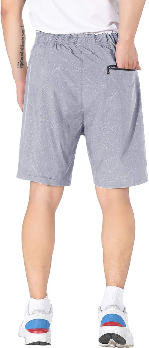 LTIFONE Mens Workout Shorts Spandex Gym Training Bodybuilding Exercise Quick Dry Shorts: Clothing