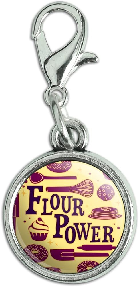 Chef Baker Baking Power Flour More Graphics Cookie Clasp Lobster With Charm Pull Zipper Pendant Bracelet Antiqued Funny Donut Cake Clasp Hot Sports Www Klevering Com