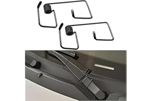 DUSCOKE Windshield Wiper Arm Pressure Spring Booster with Silicone Cover, Enhance Wiper Arm Performance, Universal Car Accessory for Improved Visibility in Rain and Snow (2PCS/Black)