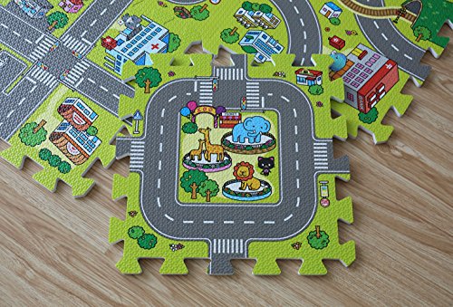 image for feet'sbook Eva Foam Traffic Gym Exercise Baby Kids Play Floor Mat,Inte