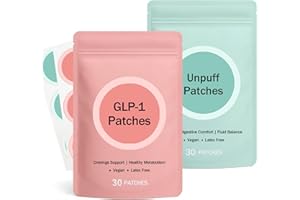 FTKV Double Cleanse Bundle – GLP-1 & Unpuff Patches with Dandelion, Ginger, Berberine, Cinnamon, Vitamin B Complex & Chromium, 2 Pack, 60 Patches