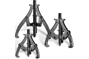 XIIW 3'' 4'' 6'' Gear Puller Set, 3 Jaw Bearing Puller with Reversible Jaws, 2 Jaw / 3 Jaw Pulley Puller Tool for Pulley Gear Bearing Flywheel Removal, 4pcs Gear Extractor Tool 1.1t/1.6t/3.0t