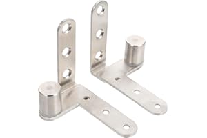 FENICAL 2pcs Stainless Steel Door Hinge with Strong Smooth Surface for Household Doors and Windows, Silver