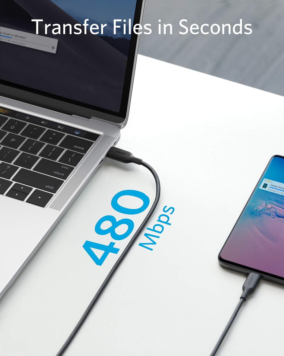 USB C Cable 100W 6ft, Anker Powerline III USB C to USB C Charger Cable 2.0, Type C Charging Cable for MacBook Pro 2020, iPad Pro 2020, Galaxy S20 Plus S9 S8, Pixel, Switch, LG V20, and More (Black): Industrial & Scientific