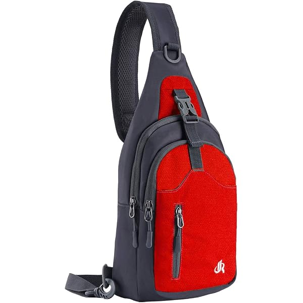 Red White Polka Dot Sling Bag - Crossbody Chest Backpack For Women & Men, Lightweight Daypack For Travel, Hiking