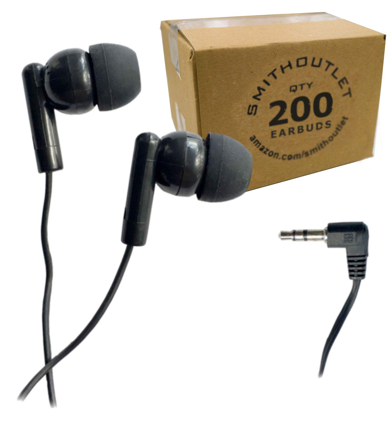SmithOutlet 200 Pack Classroom Student Testing Headphones Earbuds in Bulk