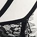 Bra Top ,toraway Women Hollow Translucent Sheer Lace Strap Bustier Lingerie Bra Top (Large, Black)