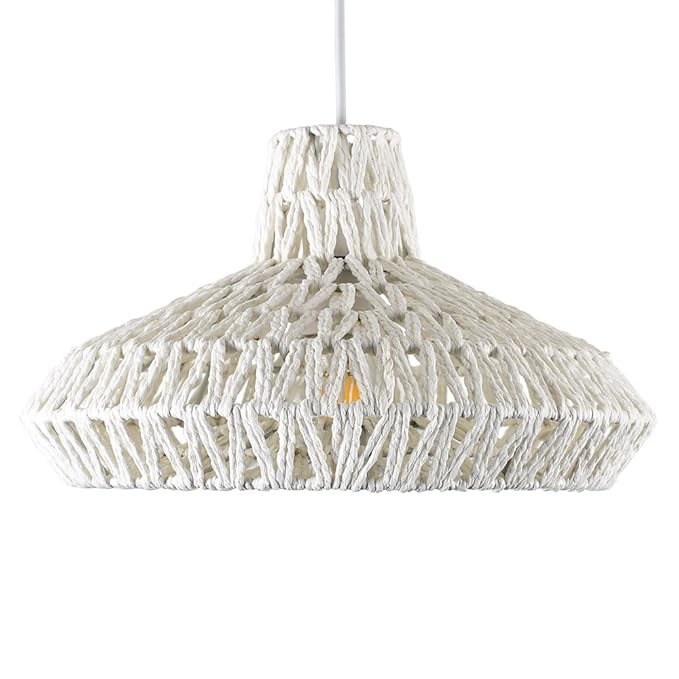 Modern White Woven Rope Design Ceiling Pendant Light Shade Amazon.co