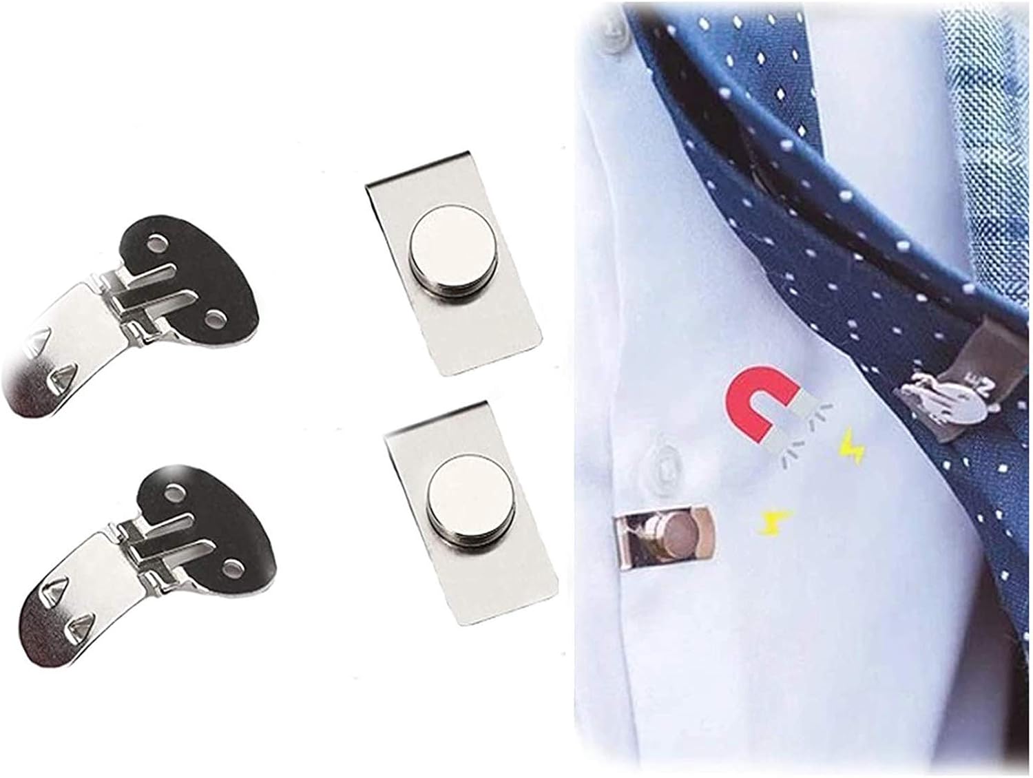 PETSBURG CLIPOFF Tie Stay Invisible Tie Stay Tie Clip