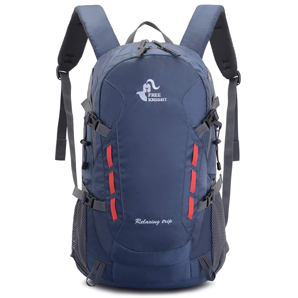 free knight 40L Lightweight Daypack Cycling Hiking Water Resistant Travel Backpack (Navy Blue)
