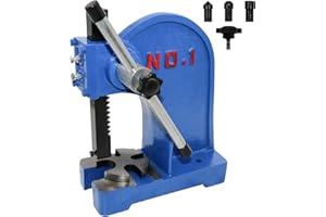 SENDUO Arbor Press 1 Ton,Manual Desktop Punch Press Machine,5.5" Work Height,Manual Arbor Press Cast Iron Body,for Stamping,Bending,Stretching,Forming